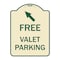 Signmission Free Valet Parking W/ Upper Left Arrow Heavy-Gauge Aluminum Sign, 24" x 18", TG-1824-23941 A-DES-TG-1824-23941 - alternate 1